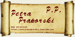 Petra Praporski vizit kartica